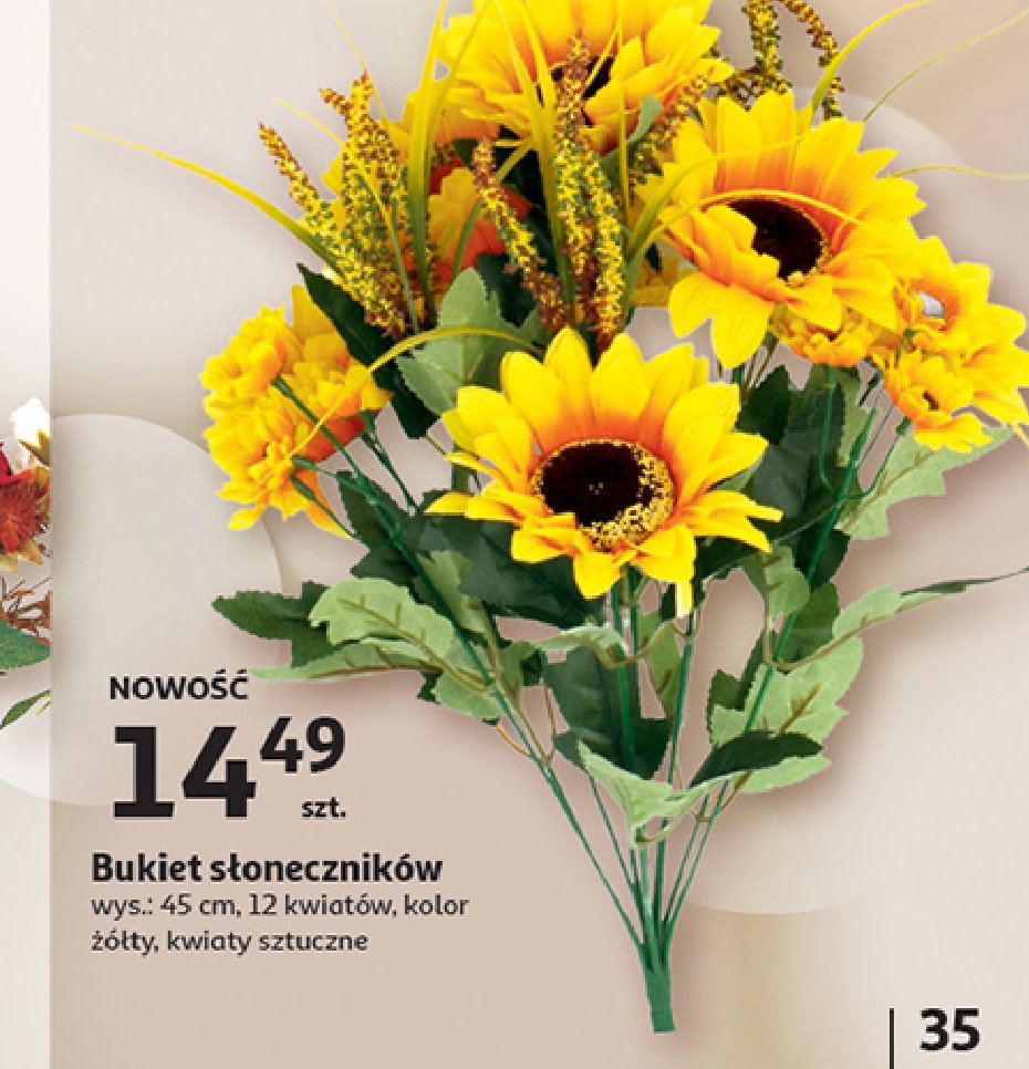 Bukiet s艂onecznik贸w 45 cm promocja