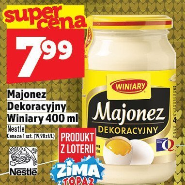Majonez Dekoracyjny Winiary 400 ml promocja w TOPAZ