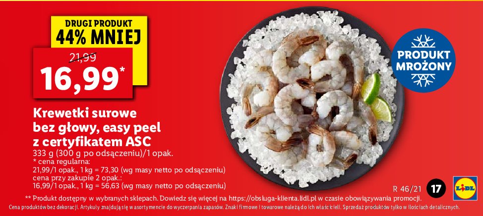 Krewetki surowe easy-peel promocja