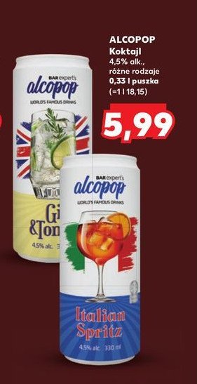 Drink gin & tonic Alcopop promocja w Kaufland