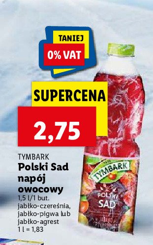 Napój jabłko - czereśnia Tymbark polski sad promocja