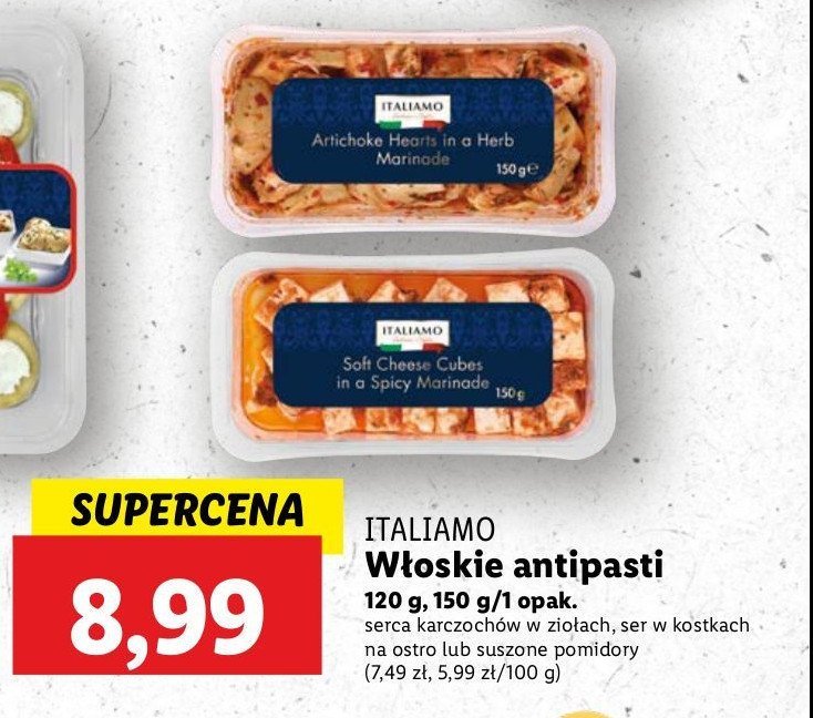 Antipasti włoskie kostki sera Italiamo promocja