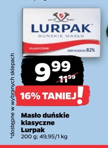 Masło klasyczne Lurpak Lurpak arla foods promocja w Netto