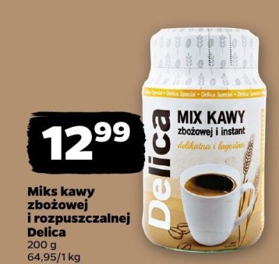 Miks kawy zbożowej i rozpuszczalnej Delica promocja w Netto