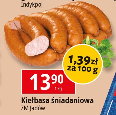 Kiełbasa sniadaniowa ZM JADÓW promocja w Leclerc