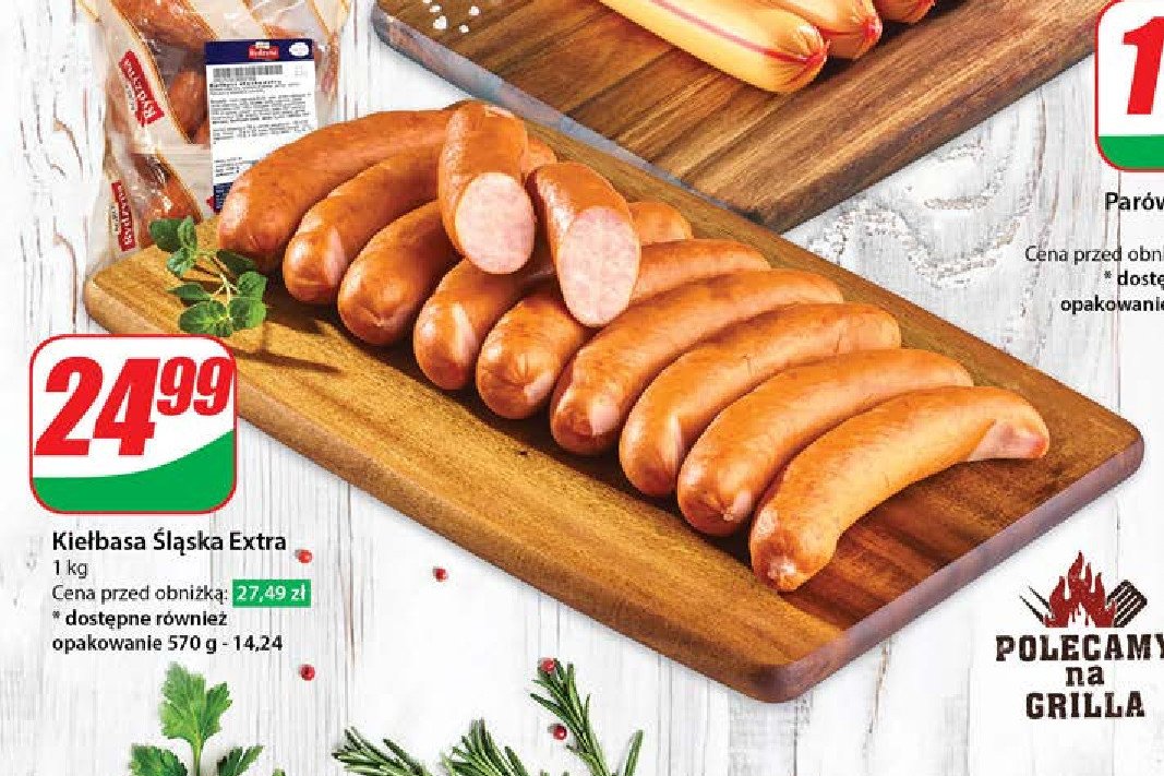 Kiełbasa śląska extra Agro rydzyna promocja w Dino