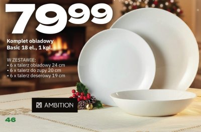 Komplet obiadowy Basic 18 el. promocja w Twój Market