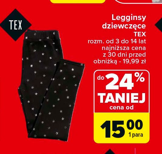 Legginsy dziewczęce 3-14 lat Tex promocja