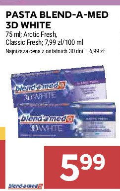 Pasta do zębów classic Blend-a-med 3d white promocja