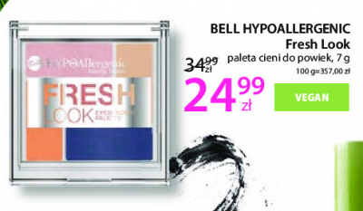 Paletka cieni 01 Bell hypoallergenic fresh look eyeshadow promocja