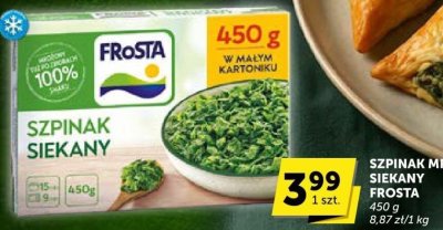 Szpinak mrożony siekany FroSta promocja w Groszek