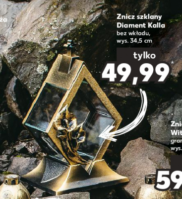 Znicz szklany diament kalla promocja