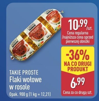 Flaki wołowe w rosole  promocja w Aldi