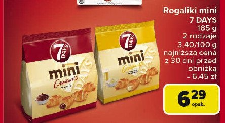 Mini rogaliki z nadzieniem kakaowym 7 days promocja w Carrefour