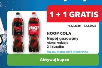 Napój gazowany Hoop Cola 1+1 gratis promocja w Kaufland