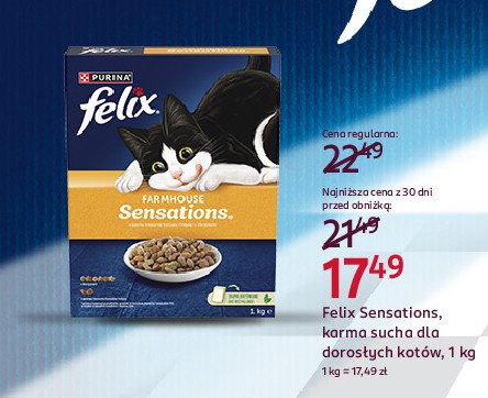 Karma dla kota z kurczakiem Purina felix sensations promocja w Rossmann