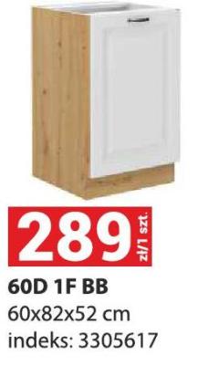 Szafka kuchenna 60D 1F BB promocja w Merkury Market