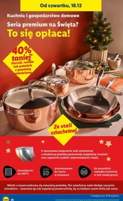 Garnki, rondle lub patelnie z powłoką miedzianą -40% promocja w Lidl