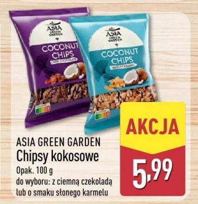 Chipsy kokosowe o smaku słonego karmelu promocja w Aldi