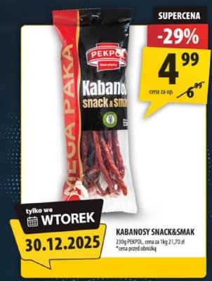 Kabanosy snack&smak Pekpol promocja w Arhelan