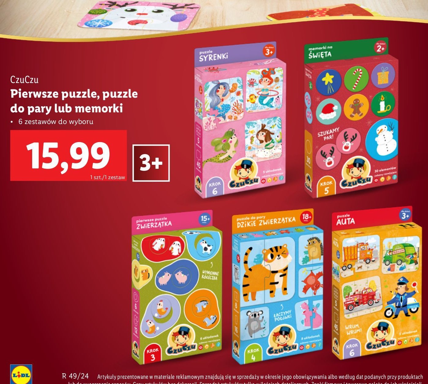 Puzzle zwierzątka CZUCZU promocja w Lidl