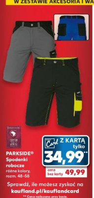 Spodenki robocze 48-58 Parkside promocja