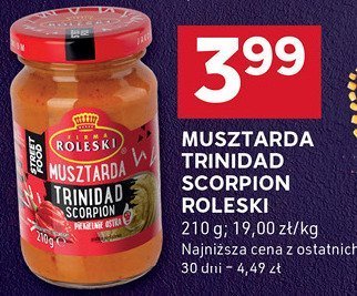 Musztarda TRINIDAD SCORPION ROLESKI promocja w Stokrotka