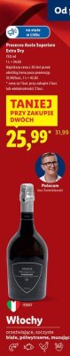 Wino musujące Prosecco Asolo Superiore Extra Dry promocja w Lidl