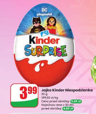 Jajko czekoladowe Kinder Niespodzianka promocja w Dino
