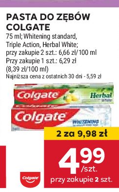 Pasta do zębów white Colgate herbal promocja