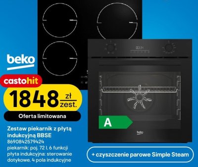 Zestaw piekarnik z płytą indukcyjną BSE Beko Castohit promocja w Castorama