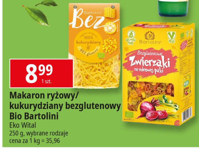 Makaron zwierzaki Bartolini promocja