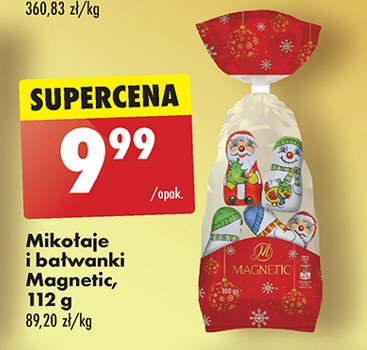 Mikołaje i bałwanki z czekolady Magnetic promocja w Biedronka