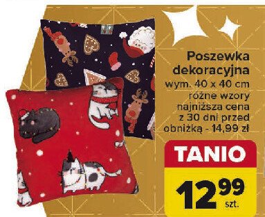 Poszewka dekoracyjna 40 x 40 cm promocja w Carrefour