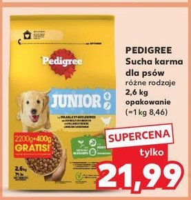 Karma dla psów dużej rasy kurczak i ryż junior Pedigree vital promocja