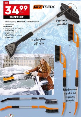 Teleskopowa zmiotka ze skrobakiem 86-114 cm promocja w Biedronka