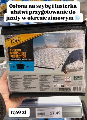 Osłona na szybę i lusterka promocja w Action