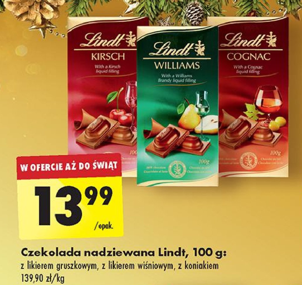 Czekolada amarena kirsch Lindt promocja