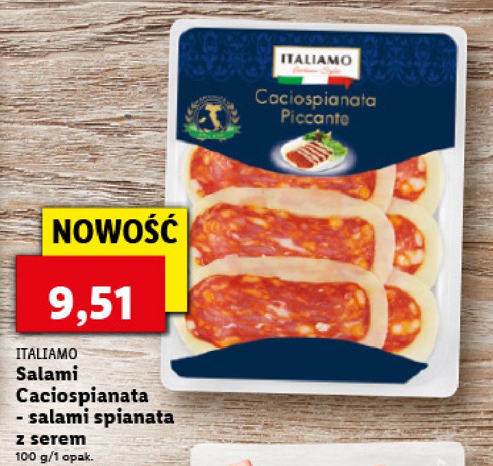 Salami caciospianata piccante Italiamo promocja