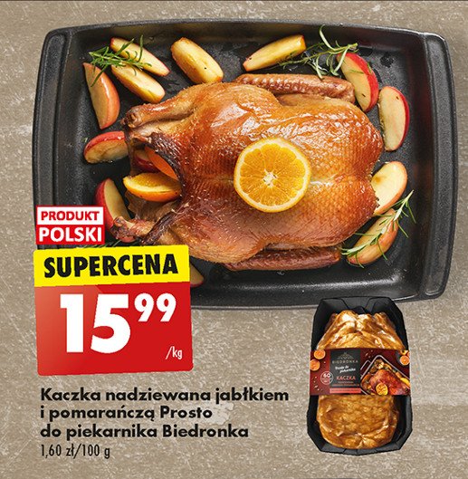 Kaczka z jabłkami i pomarańczą Biedronka promocja w Biedronka