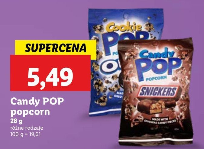 Popcorn oreo Candy pop promocja w Lidl