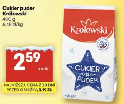 Cukier puder Królewski 400 g promocja w Delikatesy Centrum