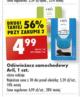 Odświeżacz samochodowy green apple Aril car promocja w Biedronka