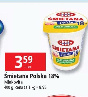 Śmietana 18 % Mlekovita promocja