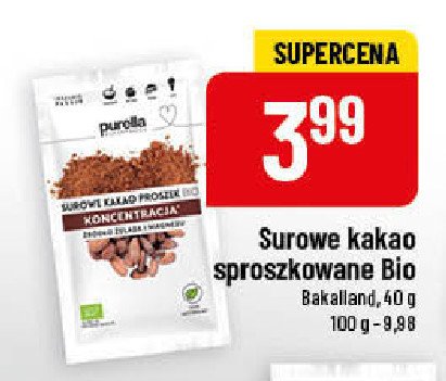 Surowe kakao sproszkowane Purella food promocja