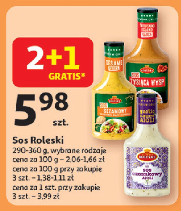 Sos czosnkowy Roleski promocja w Auchan
