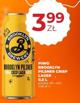 Piwo Brooklyn Pilsner Crisp Lager 0,5 L promocja w Duży Ben