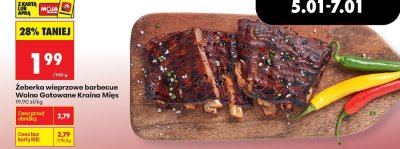 Żeberka wieprzowe barbecue Wolno Gotowane  promocja w Biedronka