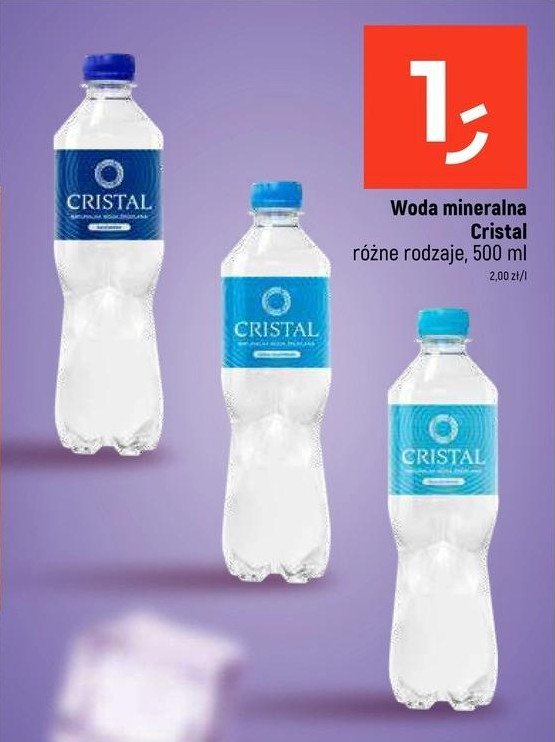 Woda niegazowana CRISTAL promocja