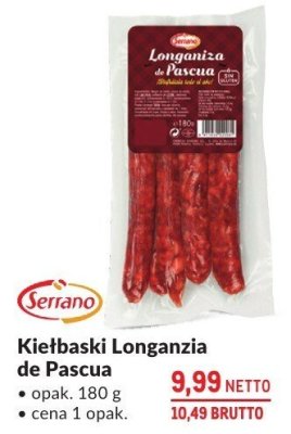 Kiełbaski Longanzia de Pascua promocja w Makro